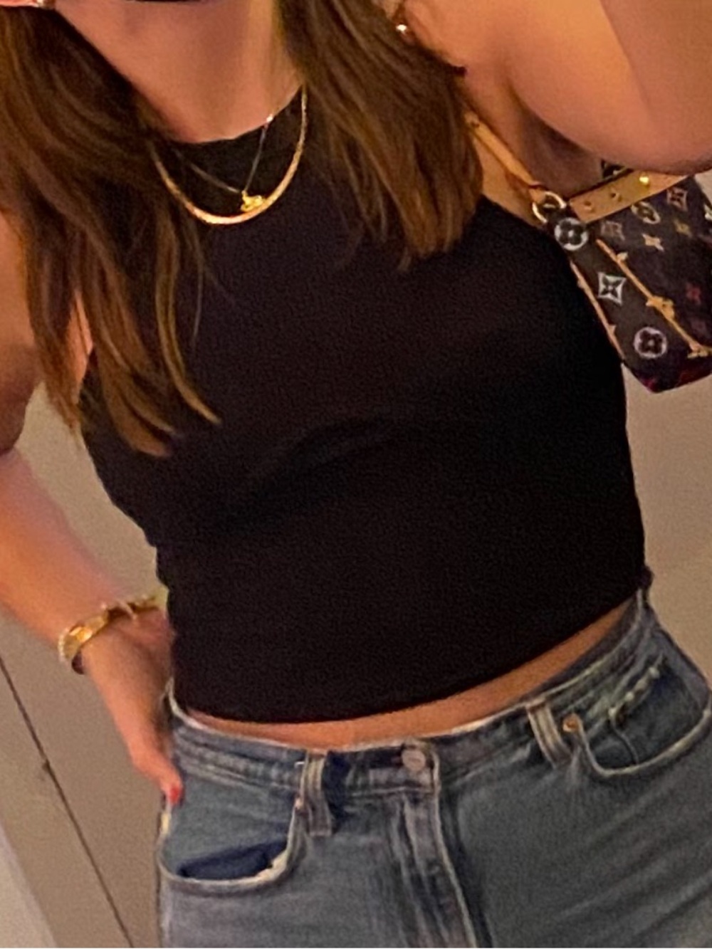 Forever 21 Black Ribbed Sculpted Crop Tank